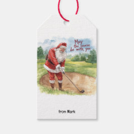 Golf-jultomten.. Jag ska vara med dig Presentetikett