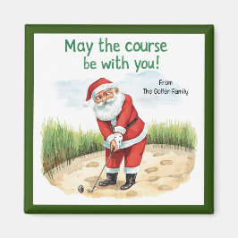 Golf-jultomten.. Magnet