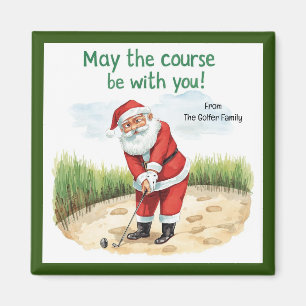 Golf-jultomten.. Magnet