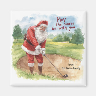 Golf-jultomten.. Magnet