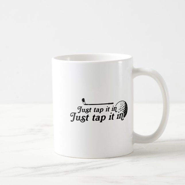 Golf Just Tap It In Funny Golf Player Golfing Srt  Kaffemugg (Höger)