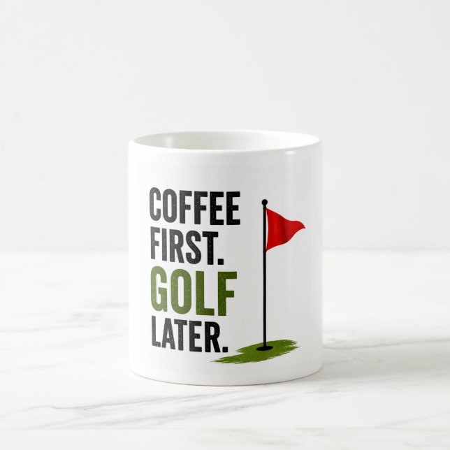 Golf kaffe först golf senare kaffemugg (Center)