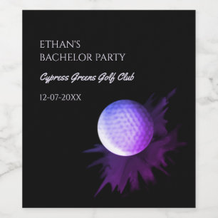 Golf-kandidat Golfing Golfer Minimal Snyggt Vinflaska Etikett