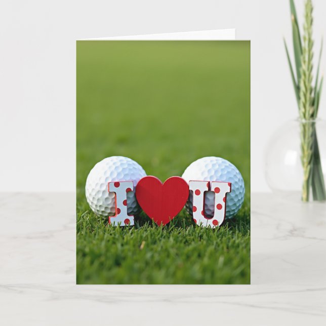 Golf kärlek enkel kort (Framsida)