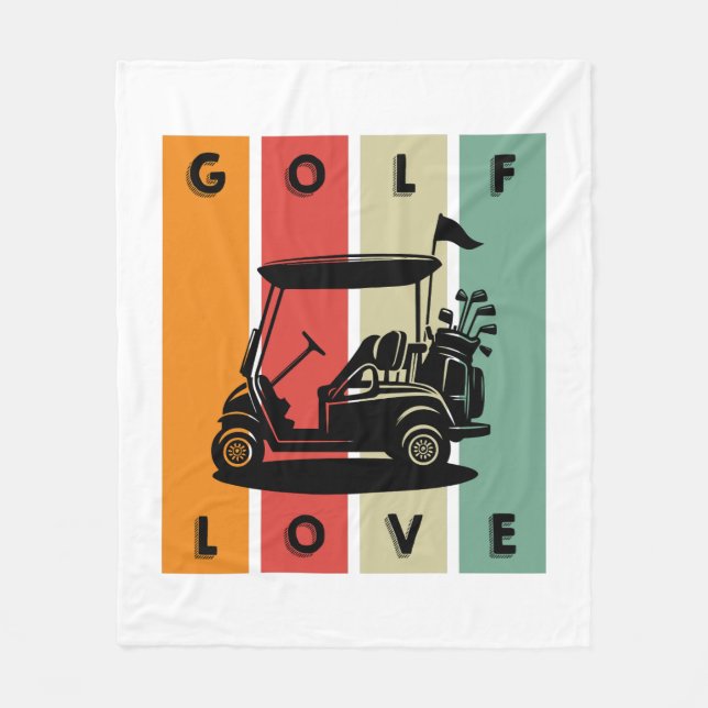 Golf-Kärlek Fleecefilt (Framsidan)