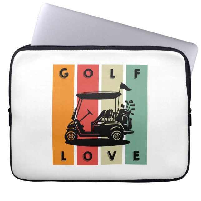 Golf-Kärlek Laptop Fodral (Framsidan)