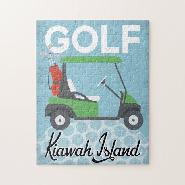 Golf Kiawah-ön - Retro-Vintagen Pussel (Vertikal)