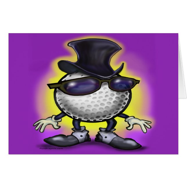 Golf klassificerar hälsningskort (Framsidan Horizontal)