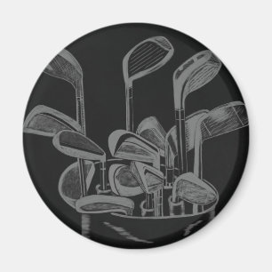 GOLF KLUBB ART MAGNET