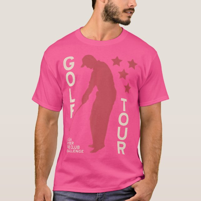 Golf Klubb Boll ing Off Golfing Man Golfer s T Shirt (Framsida)