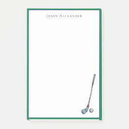 Golf klubb & boll personalizes post-it block