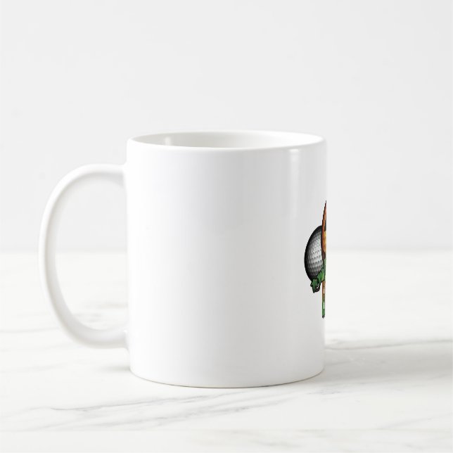 Golf Klubb Course Halloween Golfer Pension Gift Kaffemugg (Vänster)