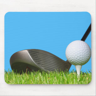 Golf Klubb Driver och boll Musmatta