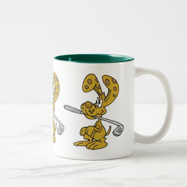 Golf Klubb Fetching Rabbit Ceramic Mugg (Höger)