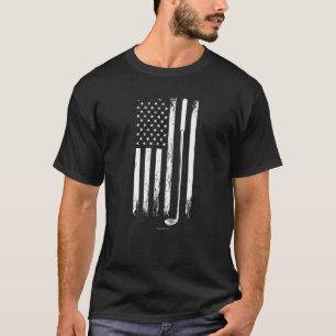 Golf Klubb Flagga Usa T Shirt