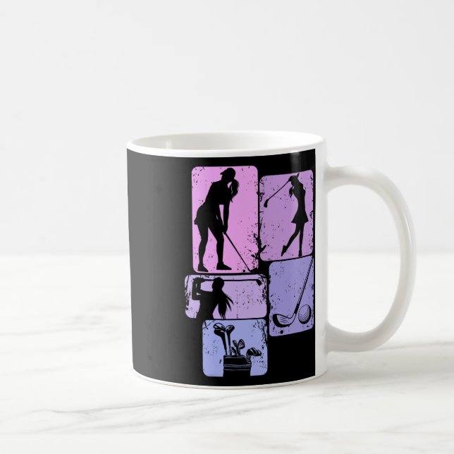 Golf Klubb Golfer Golfing Women Girls Kids Kaffemugg (Höger)