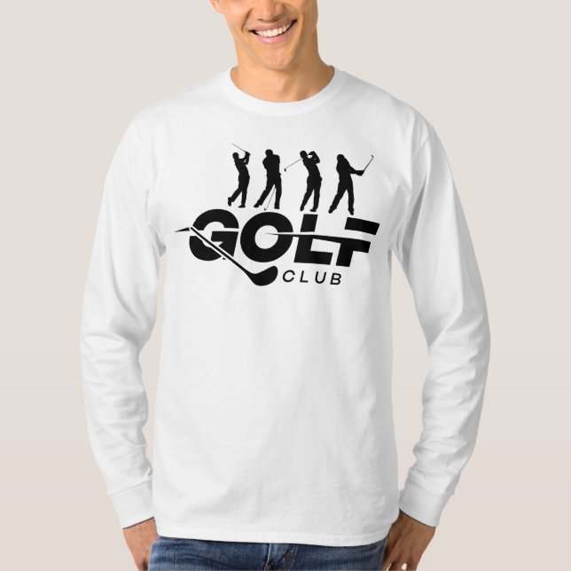 Golf Klubb Golfing Typography T Shirt (Framsida)