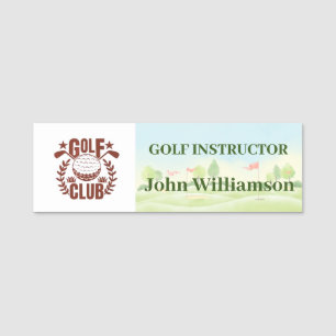 Golf Klubb League-Logotyp Guest Namn Namnbricka