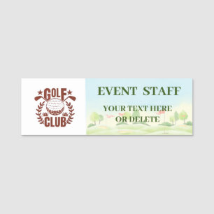Golf Klubb League-Logotyp, händelsepersonal Namnbricka
