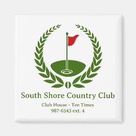 Golf Klubb Logotyp Anpassningsbar Classic Golf Fla Magnet