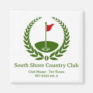 Golf Klubb Logotyp Anpassningsbar Classic Golf Fla Magnet