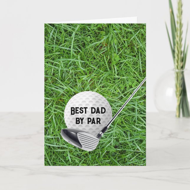 Golf-Klubb med Boll för födelsedag Kort (Framsida)
