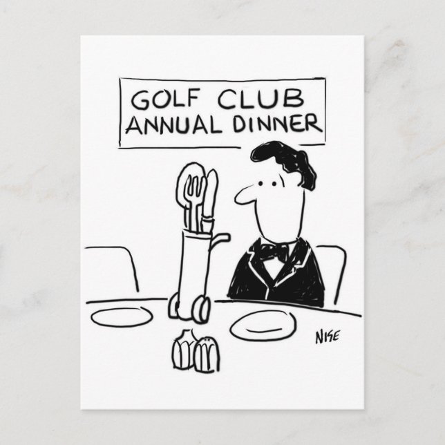 Golf klubb middag vykort (Framsida)