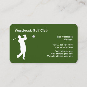 Golf Klubb Modern Affärskort Visitkort