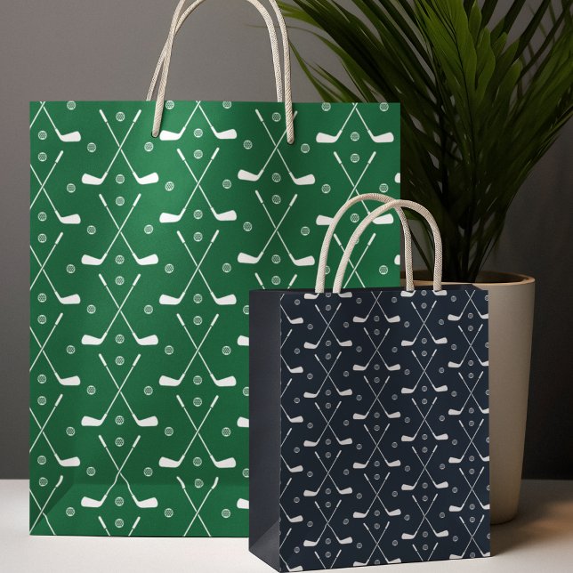 Golf Klubb Mönster Papper Plate (gift bag, birthday surprise gift bag, teddy bear gift bag, wine gift bag, travel bag, use and throw )