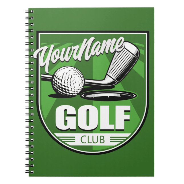 Golf Klubb NAMN Pro Golfer Player Personlig Anteckningsbok (Framsidan)