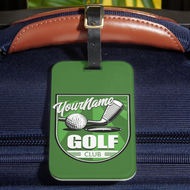 Golf Klubb NAMN Pro Golfer Player Personlig Bagagebricka (Framsida Insitu 2)