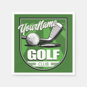 Golf Klubb NAMN Pro Golfer Player Personlig Pappersservett