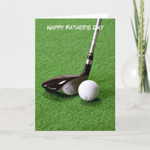 Golf Klubb och Boll Fars dag Helgkort