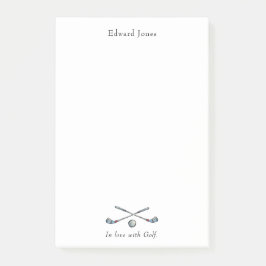 Golf Klubb och boll Golfers Post-it Block