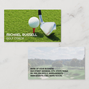 Golf Klubb och Boll Kurs Visitkort