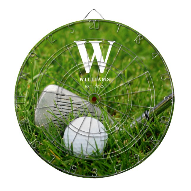 Golf Klubb och Boll Personlig Darttavla (Framsidan)