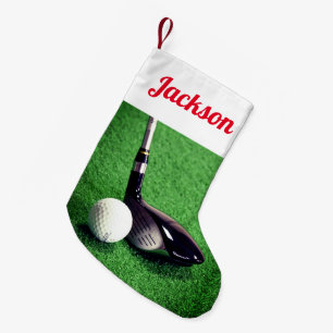 Golf Klubb och Golf Boll Liten Julstrumpa