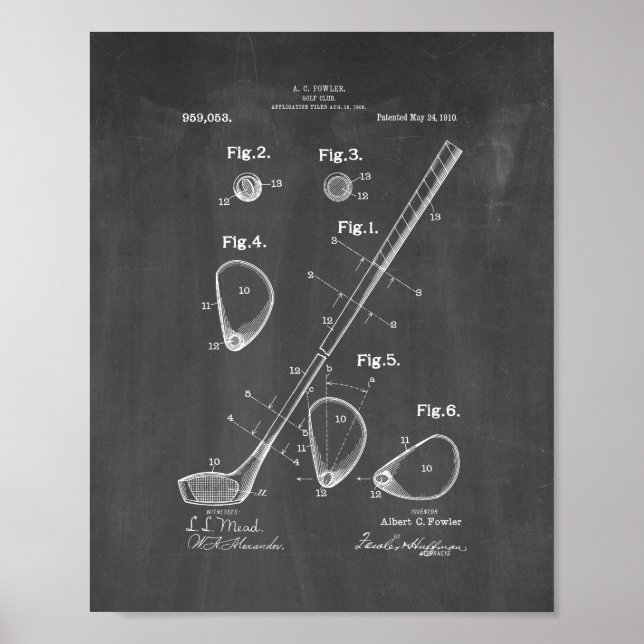 Golf-klubb-patent - kretskort poster (Framsidan)