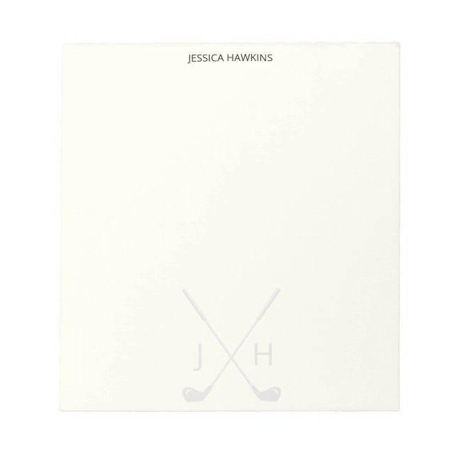 Golf-Klubbar för golf-golfplattor i Fläkt Anteckningsblock (Framsida)