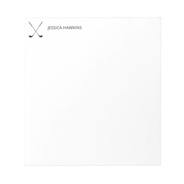 Golf-Klubbar för golf-golfplattor i Fläkt Anteckningsblock (Framsida)