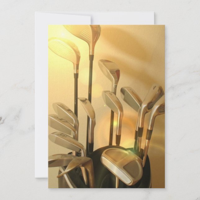 Golf-Klubbar i Bag-inbjudan Inbjudningar (Framsida)