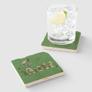 Golf-Klubbar på Grönt Denim, Stenunderlägg