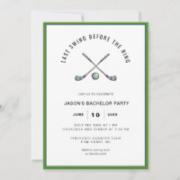 Golf klubbs & boll Golfing Bachelor Party