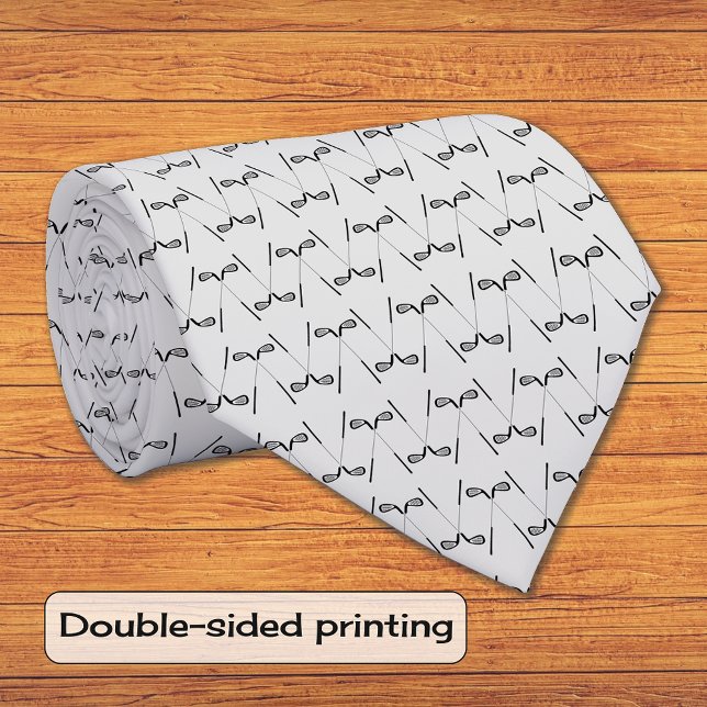 Golf klubbs mönster smart grått slips (Skapare uppladdad)