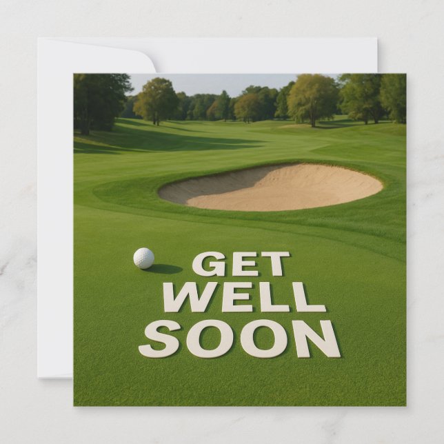 Golf kommer snart att få text nära bunker för golf (Framsida)