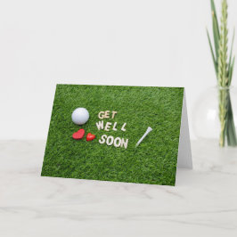 Golf kommer snart bra med golf boll T kärlek Kort