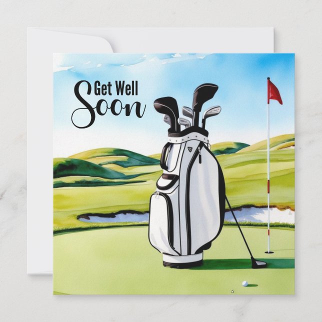 Golf kommer snart bra med golfväska på att sätta g (Framsida)