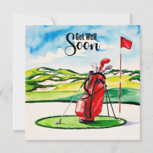 Golf kommer snart bra med golfväska på att sätta g