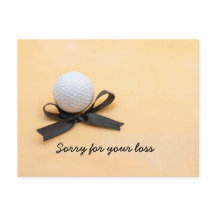 Golf kondoleanser ledsen för din förlust med svart