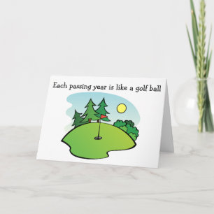GOLF-kort för hälsning på födelsedagen. Kort